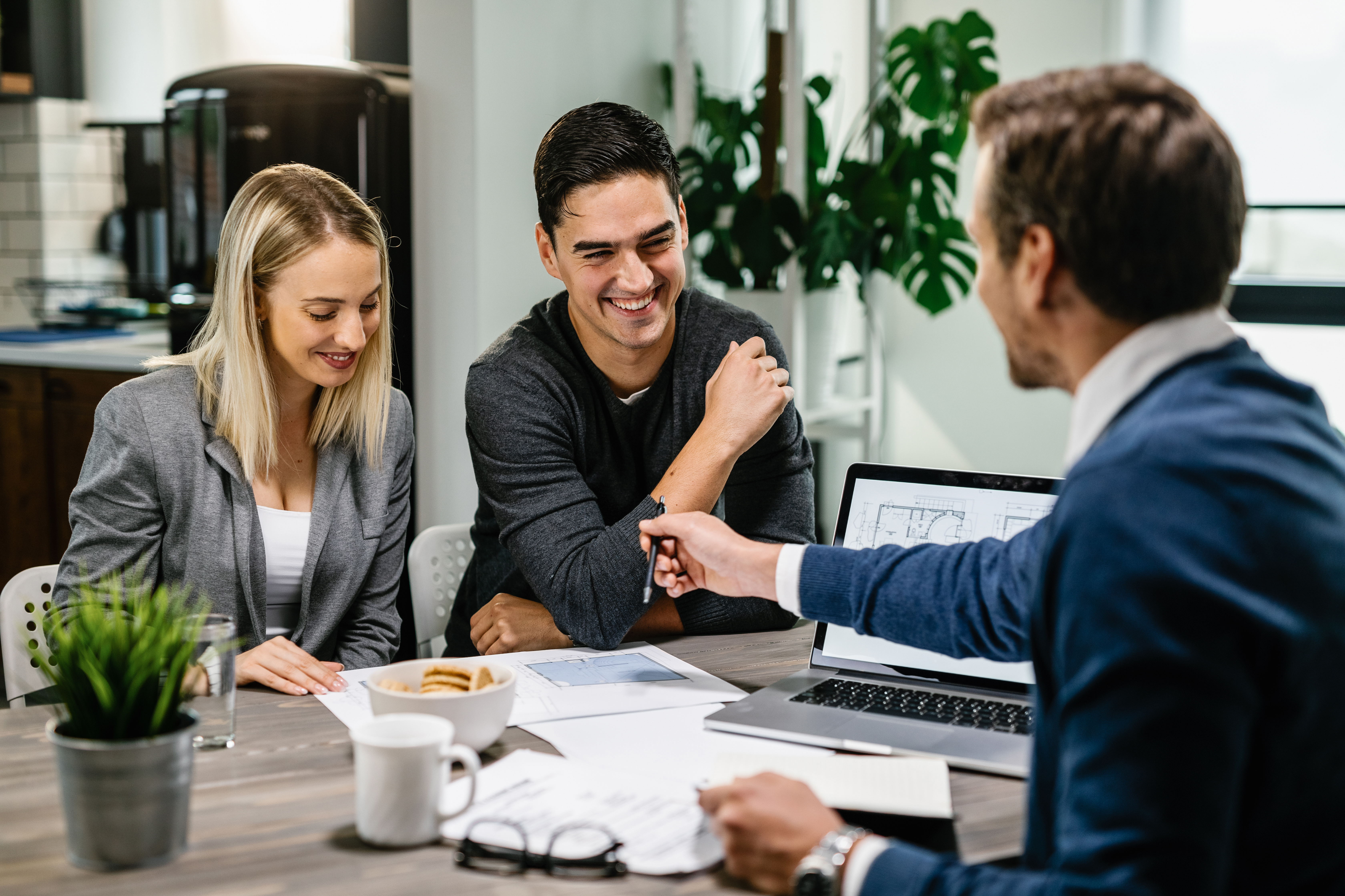 Couple meeting with advisor